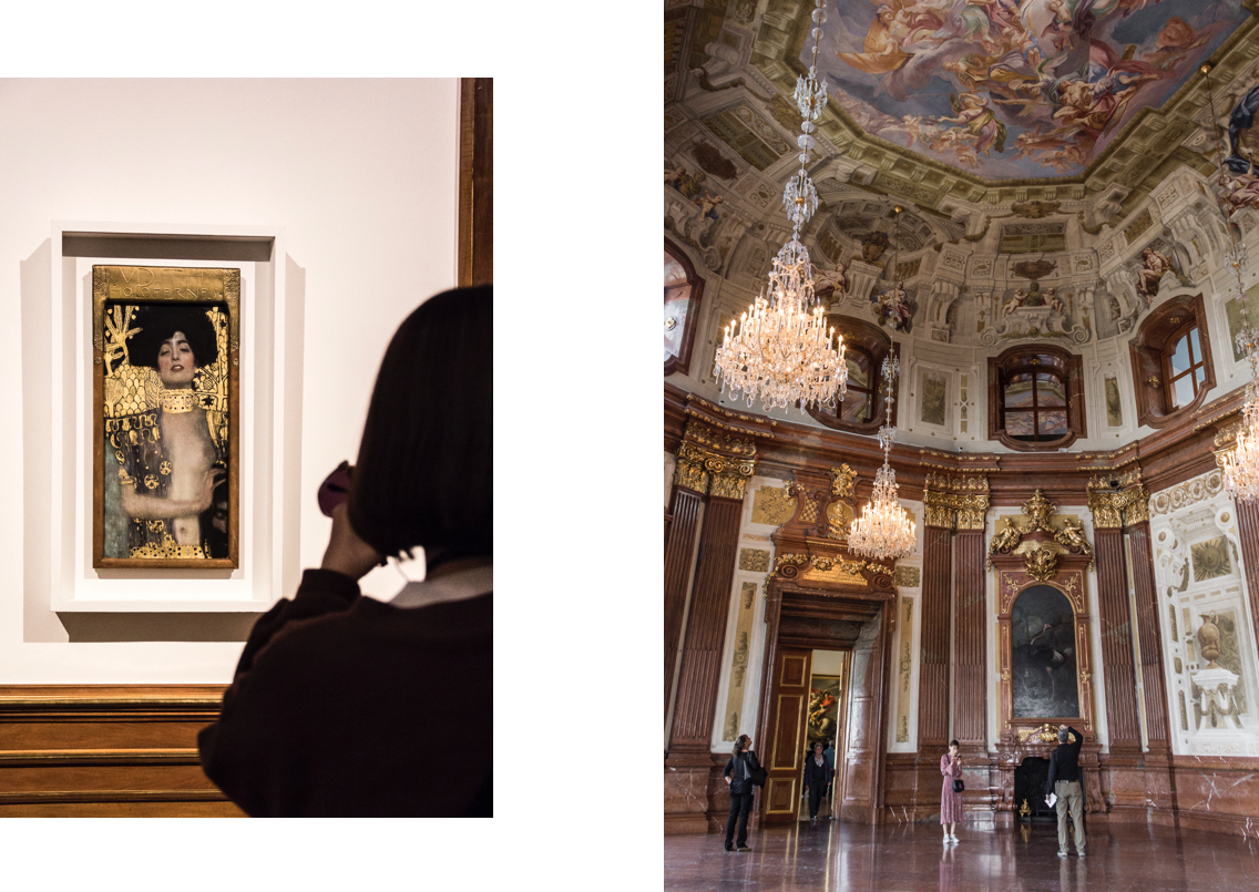 Intérieur du palais du Belvédère à Vienne.